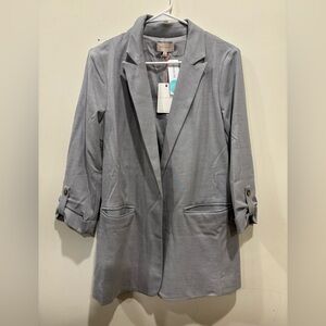 Skies Are Blue Light Gray Women's Blazer